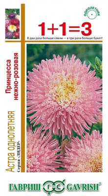 Астра Принцесса нежно-розовая, однолетняя, 0,5 г, серия 1+1 DH 1911561 - фото 2782